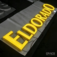 Enseigne publicitaire pour entreprise, lettres en acrylique 3D découpées au laser avec logo personnalisé, étanches IP65, éclairage LED néon extérieur