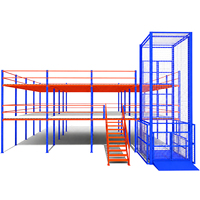 Plateforme en acier, plancher de mezzanine, système de rayonnage industriel personnalisé, rayonnage robuste avec conception gratuite