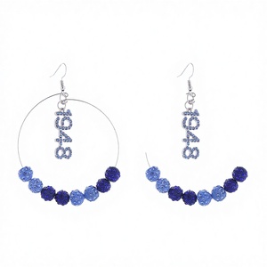 Pendientes de Aro Hechos a Mano con Colgante del Número de la Organización ZA Griega, Fabricados con Precisión, Año de Fundación 1948, Zeta Amicae Sorority - Product Image 2
