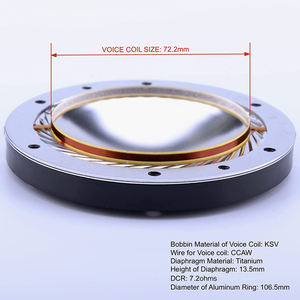 योटो एल्टेक 288 291 299 उच्च गुणवत्ता 800 वाट 2.84 "वॉयस कॉइल 8 ओम डायाफ्राम <span class=keywords><strong>72</strong></span> - Product Image 2