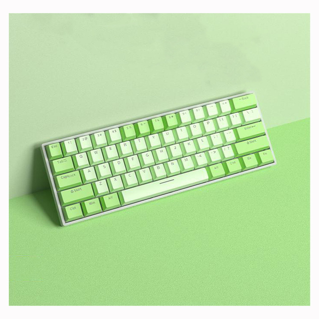 Hw61 Matcha 61-Key Wireless 2.4Ghz Three-Mode Full-Size Key Hot-Swap Red Axis RGB Backlit  Computer Mechanical