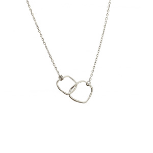S925 Sterling Silver Double <b>Ring</b> <b>Necklace</b> Geometric Design For Women Everyday Wear Clavicle Chain - Product Image 5