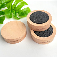 Diffuseur d'aromathérapie moderne en pierre de lave écologique avec base en bois de hêtre, huile essentielle pour la maison/la voiture/le bureau/l'hôtel