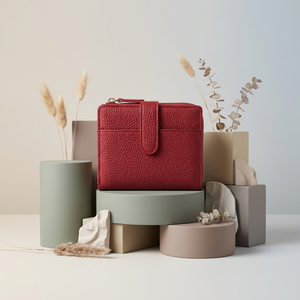 Cartera Delgada de Cuero para Mujer con Cierre, Tarjetero, Ventana para Identificación, Monedero, Forro de Poliéster, Uso Diario - Product Image 4