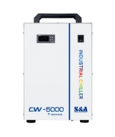 Pendingin Air Industri S&A TEYU CW-5000 800W Presisi Tinggi ±0.3 ℃   untuk Mesin Pemotong dan Pengukir Laser CO2