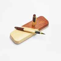 Stylo à bille en bois de rose et d'érable gravé sur mesure avec logo, cadeau pour homme, haute qualité avec boîte en bois