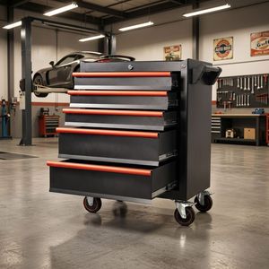 Family Use Heavy Duty Steel Tool <b>Chest</b> Simple Appearance Anti-fade Coating Lockable Multi <b>Drawer</b> Rolling Cabinet - Product Image 3