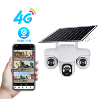 Caméra de sécurité réseau solaire IP66 6MP V380pro avec interphone bidirectionnel et fonction de détection humaine