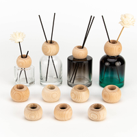 Bouchon en bois personnalisé avec logo, couvercle à vis pour diffuseur de parfum écologique, 22mm 24mm 28mm, léger et portable