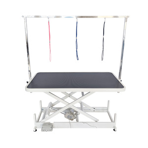 Table de toilettage électrique pour chien 1240 mm x 640 mm, hauteur réglable, équipement de toilettage pour animaux, structure métallique avec sangles de suspension - Product Image 4