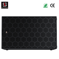 Subwoofer actif double de 21 pouces haute performance, 3000 W de puissance de pointe, pour événements en direct sur scène en extérieur