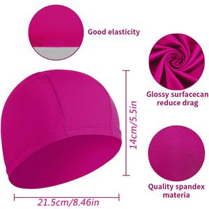 Accessoires de natation adultes hommes/femmes haute élastique imperméable PU <span class=keywords><strong>tissu</strong></span> protéger les oreilles cheveux longs sport natation <span class=keywords><strong>piscine</strong></span> chapeau <span class=keywords><strong>bonnet</strong></span> de bain - Product Image 4