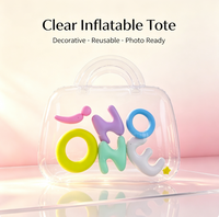 Sac à main publicitaire géant transparent et imperméable de 3 m, personnalisé, en forme de cœur, en PVC, avec ventilateur intégré, pour décoration de centre commercial