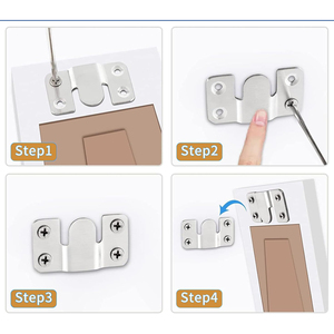 Clips en Z en métal robuste, support mural encastré, crochet pour cadre photo, accroche murale pour grand cadre photo, matériel de <span class=keywords><strong>montage</strong></span> mural, meubles - Product Image 6