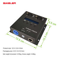 Extenseur de réseau Artnet DMX512 pour scène, boîtier métallique, amplificateur de lumière DMX, décodeur Art-Net, convertisseur d'extension