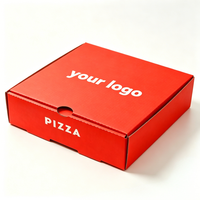 Boîte à pizza isolée en aluminium avec doublure en feuille d'aluminium, boîte d'emballage pour pizza résistante à la graisse, pour logo personnalisé, à emporter