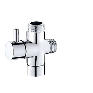 Douche en laiton chromé au design moderne pour hôtel avec inverseur, installation facile - Product Image 1