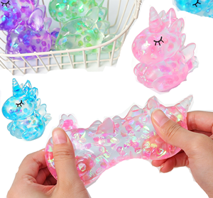 <span class=keywords><strong>Jouet</strong></span> à presser <span class=keywords><strong>Licorne</strong></span> en TPR, motif Cheval Volant Ange de Dessin Animé, avec paillettes colorées, à remontée lente, anti-stress - Product Image 1