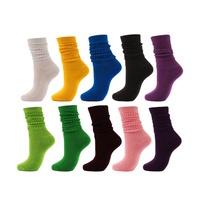 Extra Long Haute Qualité Femmes Sommeil Volant Scrunch Épais Tout Coton Loose Custom Heavy Slouch Chaussettes à N'importe Quelle Longueur Dames