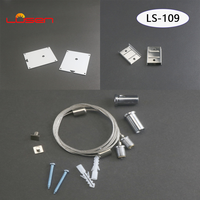 LS-109 58*70MM LED Bande En Aluminium Canal PC Diffuseur Couverture Lumière Linéaire LED Profil Échantillon Suspension Coupe Service Disponible
