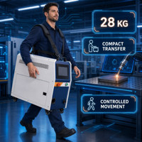 Soudeuse laser à fibre portable 3-en-1, machine de nettoyage manuelle, décapant de rouille 700W refroidi par air pour la réparation d'équipements dentaires et de laboratoire