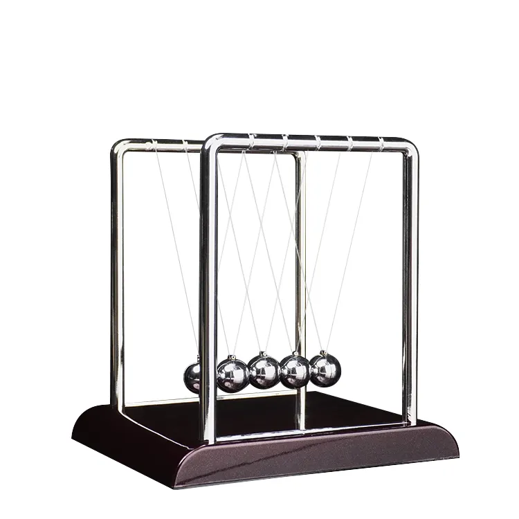 Berço de Newton Balanço pêndulo Física Aprendizagem Mesa Brinquedo balançando bolas cinéticas para decoração de escritório doméstico