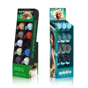 Custom Baseball Caps/<strong>Hats</strong> Cardboard Floor Display <strong>Stand</strong> - Corrugated Paper Shelf with Logo Printing for Retail Store POS - Product Image 4