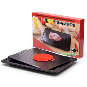 Bandeja Descongeladora Portátil de Aluminio Personalizada para Alimentos Congelados con Bandeja de Goteo, Descongelación Rápida, Descongelador de Carne Reutilizable - Product Image 1