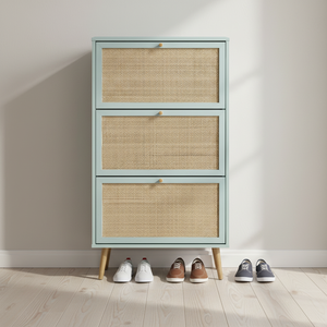 Mueble Moderno de Madera de <span class=keywords><strong>Roble</strong></span> Plateado con 3 Puertas y Estantes para Zapatos, Ideal para Sala de Estar, Entrada u Hotel, Venta al Por Mayor - Product Image 5