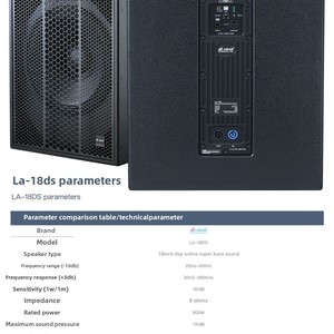 Haut-parleur de subwoofer alimenté par barre LABAB de 15 pouces d'origine avec son allemand Super Bass avec impédance de 4 ohms - Product Image 2