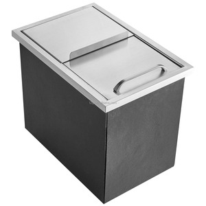 Contenedor de Hielo Integrado de Acero Inoxidable de Grado Alimenticio, Almacenamiento de Hielo Aislado para Bares, Cafés y Hoteles - Product Image 1