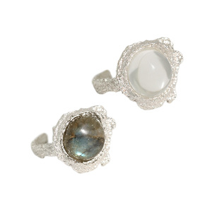 WMJF312 Batu Permata Bulan Labradorite Indah 925 Perak Murni Perhiasan Buatan Tangan Cincin <span class=keywords><strong>Bohemian</strong></span> Populer - Product Image 2
