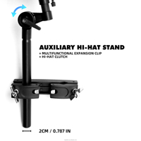 Beatello High Quality Universal Drum Kits Parts Hi-hat Cymbal Stand Expansion Clip for Drum Set Multifunctional Accessories