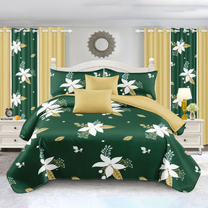 Parure de lit de luxe en polyester DL, 12 pièces, taille King, avec couettes, taies d'oreiller et rideaux, résistante à la décoloration, toutes saisons, pour chambre à coucher, vente en gros OEM - Product Image 2