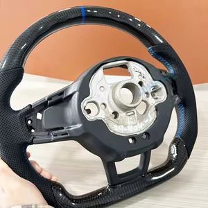 Volant en fibre de carbone forgé en gros pour Volkswagen MK7 MK7.5 GTI R GTD <span class=keywords><strong>GTE</strong></span> avec palettes de changement de vitesse - Product Image 5