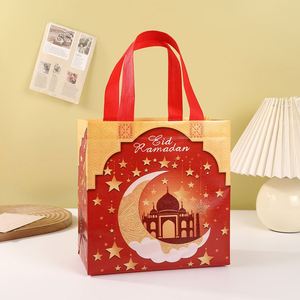 Eid Kareem Hand Moon Castle Non Woven Ramadan Mubarak Islamic Shoulder Bags for Muslim Party Supply - Product Image 4