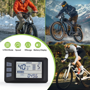 Bộ chuyển đổi xe đạp điện P3H [Haytrix] với màn hình màu trung tâm, sạc USB dọc, đồng hồ tốc độ hoạt hình, dành cho xe đạp béo - Product Image 6