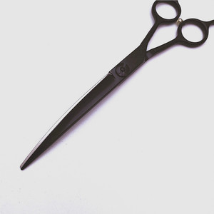 Ciseaux pour animaux de compagnie en téflon noir, ciseaux courbés de 7 pouces pour le toilettage des chiens, ciseaux de beauté, modèle Sw 07cun - Product Image 1