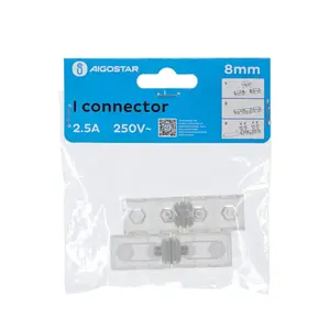 Conector de tira LED de 8mm, circuito integrado; ideal para proyectos de iluminación y conexión de tiras flexibles. - Product Image 3