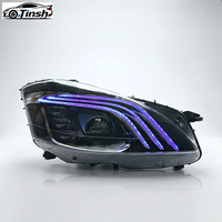 Phares LED 12V à 3 lentilles de style Maybach pour Mercedes-Benz Classe S W221 (2006-2012) avec feux de jour (DRL)