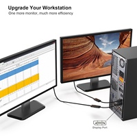 Adaptador HDTV 4K para Macho DP1.2, Pantalla de Ordenador, PVC Chapado en Oro, Audio Profesional, Compatible con Dell, Pasivo 3840x2160