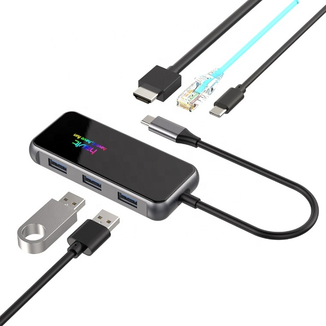 Hb4012 Havit 5 in 1 Multiport Type-C Usb 4.0 Hub Docking Station Laptop for Computer Transfer Data Usb Charging Hubs