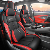 Housses de siège auto en cuir sur mesure de luxe pour Changan UNI-T SUV (2020-2023) toutes saisons, imperméables, avec logo personnalisé