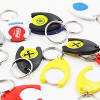 Porte-clés en plastique léger avec logo personnalisé imprimé pour les promotions