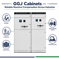 Armoire de compensation de puissance réactive intelligente GGJ, banque de condensateurs automatique, correction du facteur de puissance pour usine