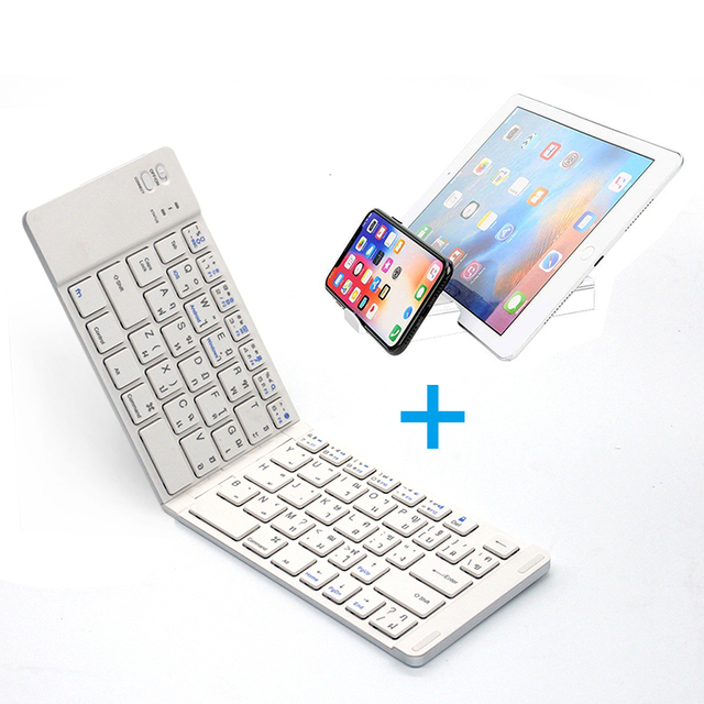 High Quality Key Board X Scissor Portable Foldable Wireless bluetooth Keyboard Portable Wireless Foldable Tablet Holder Keyboard