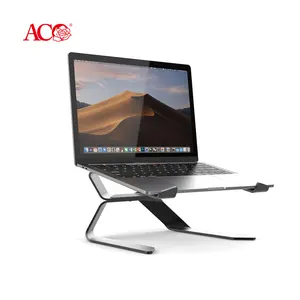 Dudukan Laptop merek ACO Aluminium Aloi dukungan dudukan dasar dapat disesuaikan Logo disesuaikan