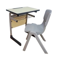 Ensemble de bureaux et chaises d'étude pour établissements scolaires à prix abordable, ensemble de bureaux et chaises renforcés et épaissis