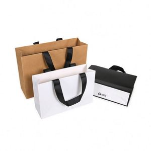 Custom logo 31Cm*14Cm*43Cm Factory Price Boutique Paper <b>Bags</b> Folding Shopping Clothing <b>Bag</b> Promotional Pack - Product Image 1