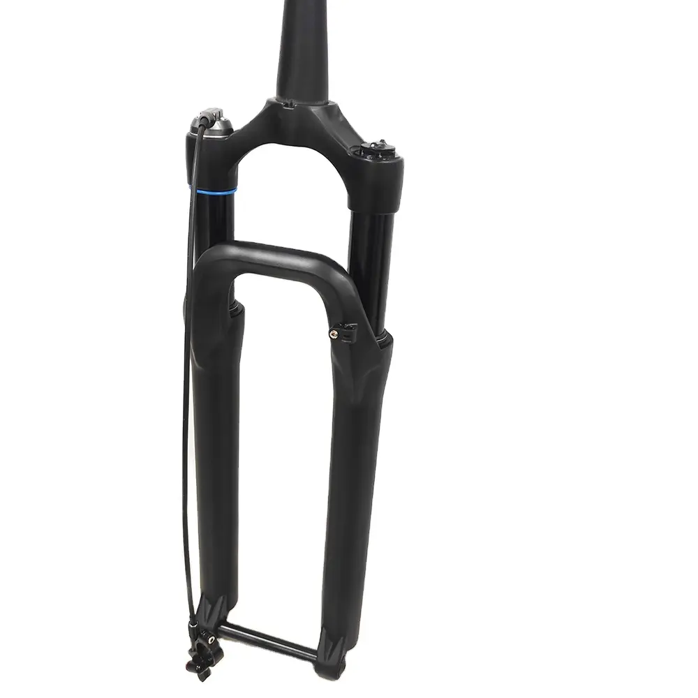 Fourche de vélo avant à Suspension pneumatique, 27.5 ", en alliage d'aluminium, avec câble de 39.8mm, freins à disque hydrauliques, télécommande, Suspension pneumatique